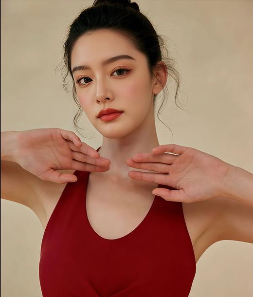 瑜伽服运动上衣背心前胸扭结带胸垫瑜伽背心普拉提户外健身 000LSWD054 商品图2