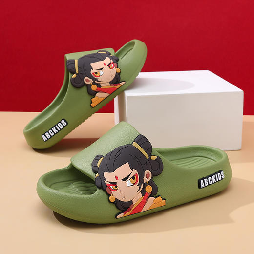 【ABCKIDS】 儿童拖鞋哪吒男女童卡通防滑轻便凉拖室内外家居24-41 商品图3