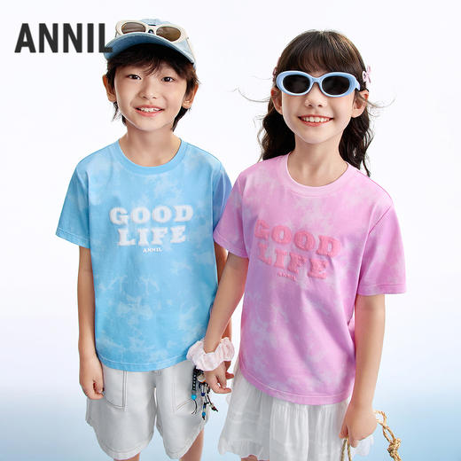 男女童圆领短袖针织衫夏季新款安奈儿童装EM621635 商品图2