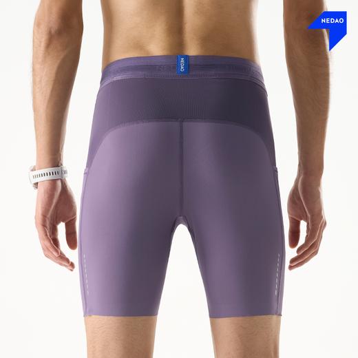 26新品内道汗隐痕平纹四分紧身短裤男女跑步运动春夏新四分半弹短裤 商品图4