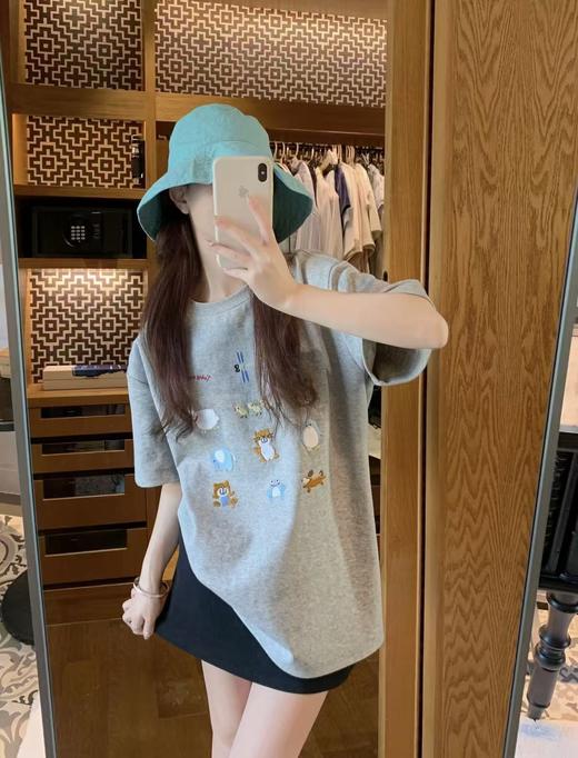 特价出！少量！ADER卡通刺绣短袖T恤~ 商品图1