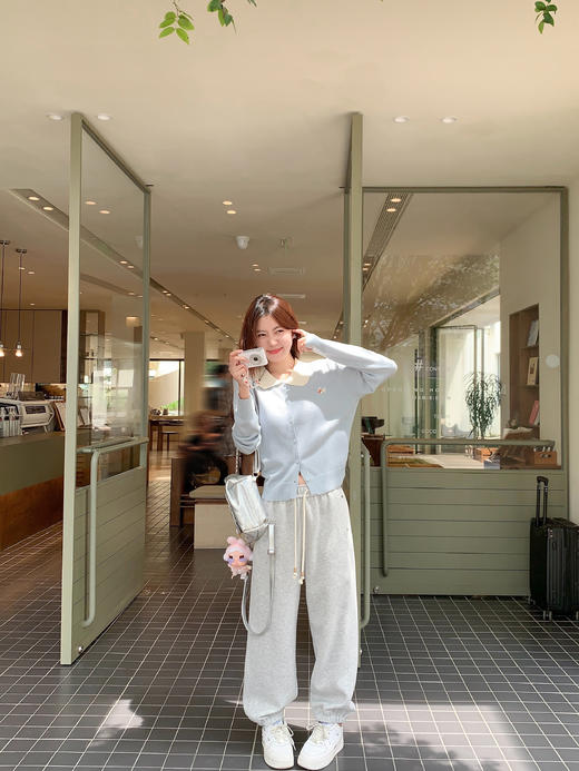 <曾小咸推荐>3.20现货秒杀 ！微信超特价！撞色polo领小狗刺绣针织衫 日常169.99 立减90 秒杀79.99！！ 商品图11