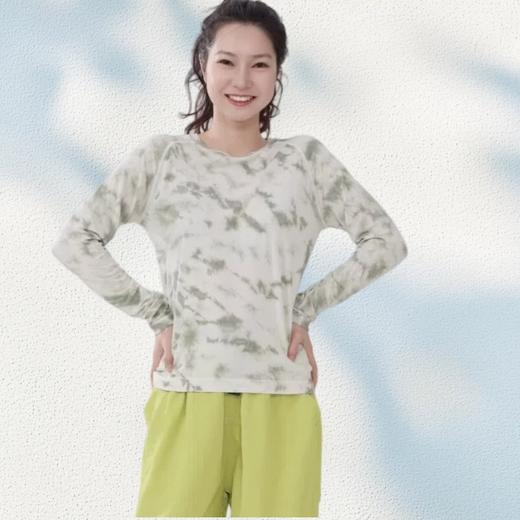纳趣无缝针织美丽奴羊毛速干衣扎染莱赛尔天丝运动长袖T恤 商品图3