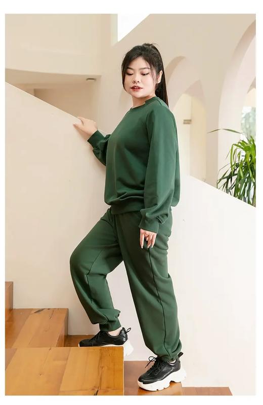 【群内福利】【卫衣裤子休闲套装】宽松显瘦休闲，棉质抓绒卫衣面料，光洁无杂质，不易起毛，现货今天发 商品图10