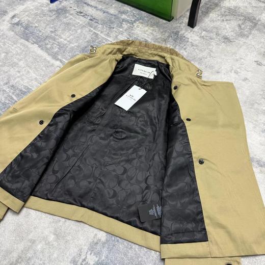 F031849春季新款短款老花卡其色短款巴恩风外套风衣 商品图3