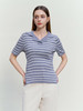 【V领抽条条纹针织衫】26年春夏新品女士棉+桑蚕丝+亚麻修身显瘦上衣 商品缩略图1