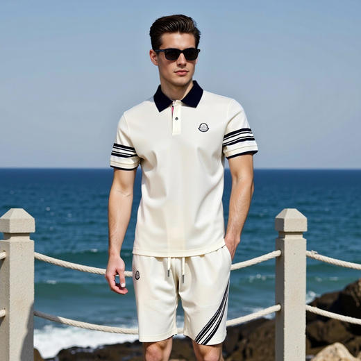 休闲时尚100%液氨棉polo衫男装夏季运动休闲轻商务短袖上衣   XLM-CAC8687248C 商品图1