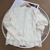 F031859春季新款重工刺绣闪片立体水溶蕾丝新中式衬衫 商品缩略图0