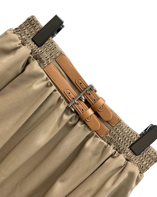 女款皮扣压褶半裙zh020 商品图2