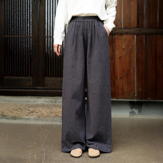 （3-5天发货） 苎麻棉阔腿裤 商品图3