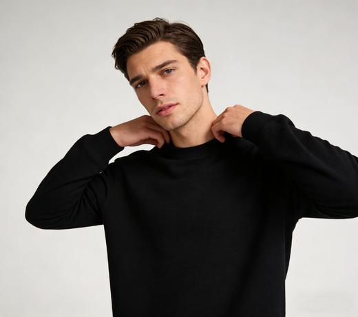 【经典半高领 必备外穿卫衣】SCHIESSER 德国舒雅男士100%棉200G 中厚半高领打底外穿卫衣39/26183U 商品图2