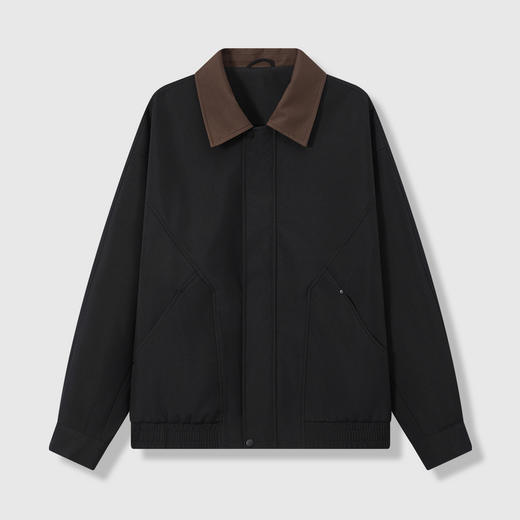 GXG男装26春季时尚潮流撞色日常通勤休闲百搭男式翻领夹克K&C 商品图2