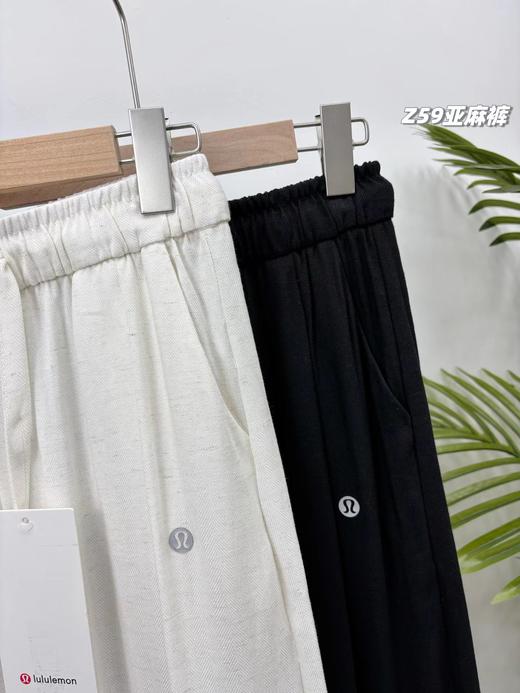 F0318130春夏新款女士高腰天丝亚麻弯刀裤遮肉显瘦休闲裤 商品图1