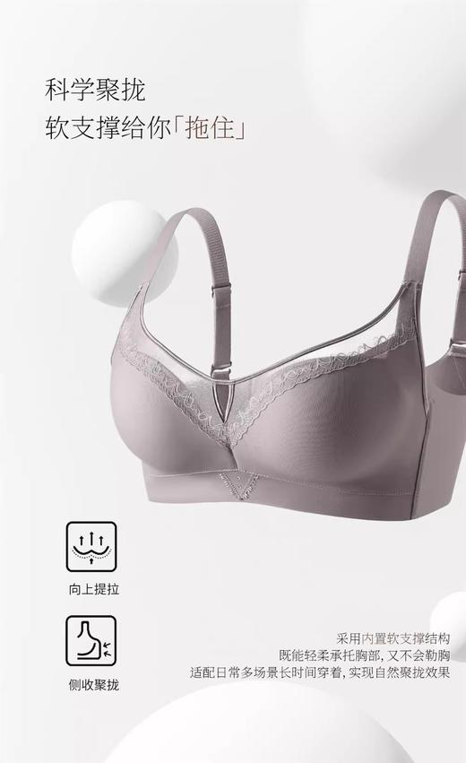 轻奢体感！100%蚕丝内里抑菌聚拢文胸 商品图12