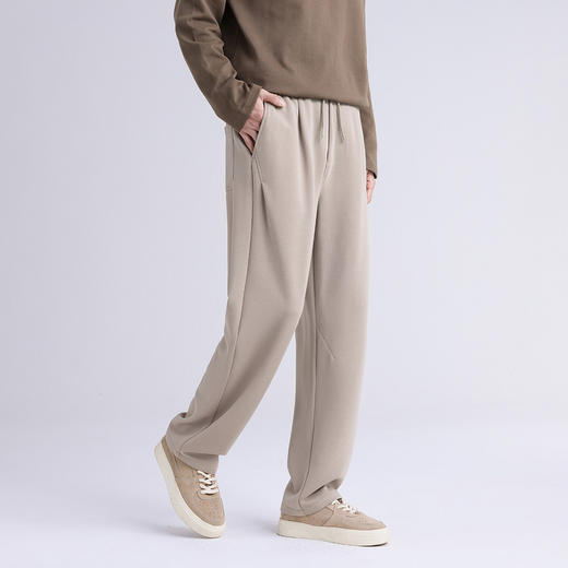 GXG男装【含莱赛尔】26夏季时尚舒适松紧腰系绳男式直筒休闲裤K&C 商品图6