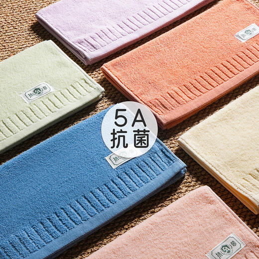 【2条装】纯棉毛巾  5a抗菌纯棉毛巾、家用加厚洗脸面巾柔软吸水礼品毛巾不掉毛 商品图2