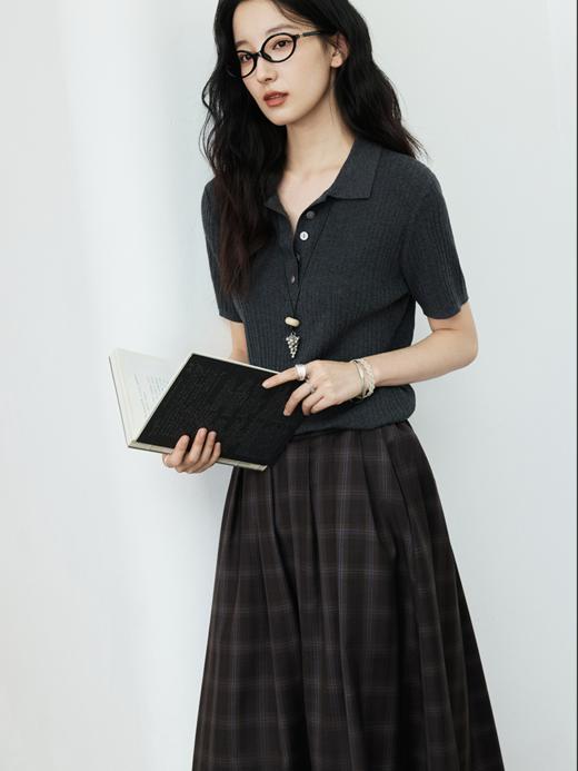 夏日老钱真丝羊绒短袖毛衫 FCG1WST047 商品图8