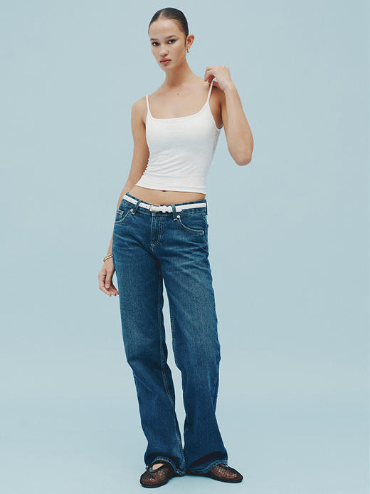 TR她热 棉朵打底 白色弹力蕾丝带胸垫基础款百搭显瘦修身吊带背心 L预售 商品图1