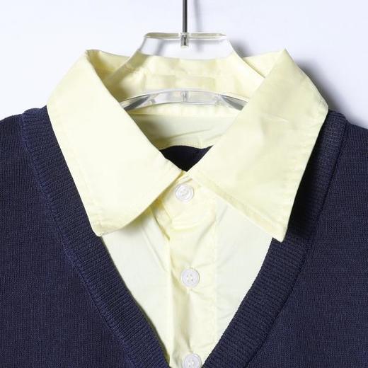 SDSA男装2026新款高贵轻奢韩版撞色假两件针织短袖T恤百搭宽松 商品图1