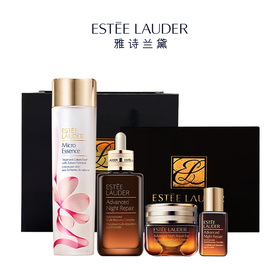 春日特惠【礼盒礼袋】雅诗兰黛小棕瓶樱花四件套礼盒（小棕瓶精华100ml+樱花原生液200ml+第五代小棕瓶眼霜15ml+小棕瓶精华15ml）香港直邮C