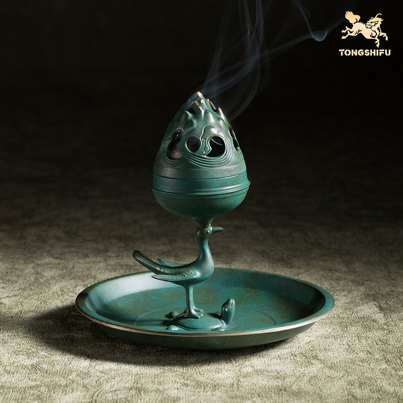 铜师傅 陕西历史博物馆系列《朱雀铜熏炉摆件》仿古青铜器纪念品