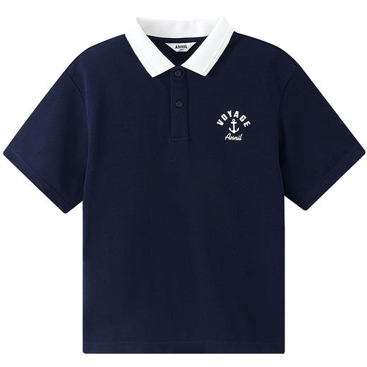 男童翻领短袖针织衫夏季新款安奈儿童装EB621657 商品图5