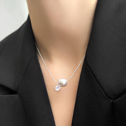 春日限定【抢先购】BAOFANDI宝梵迪 2026新款法式爆闪小太阳轻奢珍珠项链-mi_bba 商品图1