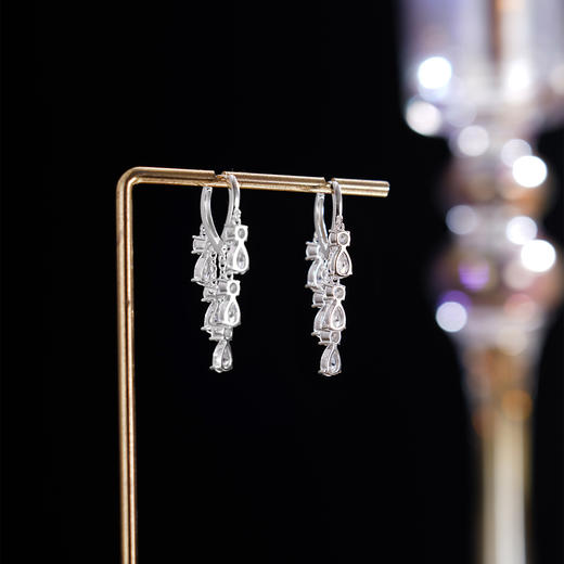 子佩集【晚妆微露】S925银耳环【YEH-2967】扣环圆球水滴流苏锆石2509 商品图1