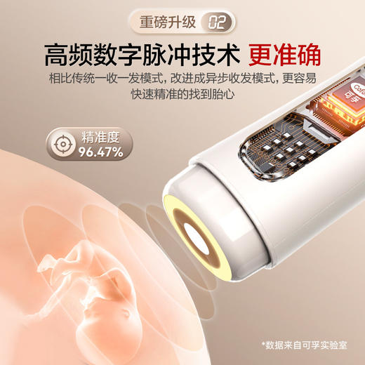 可孚胎心仪监测监护仪孕妇家用无辐射听胎心动超声多普勒院线同款 商品图2