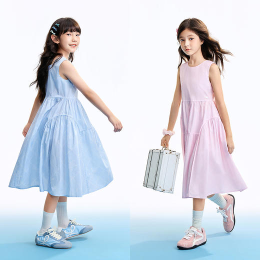 女童无袖连衣裙夏季新款安奈儿童装EG623550 商品图3