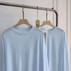 F031883夏日氧气薄荷蓝~ 新款法式莱赛尔天丝面膜t长袖上衣 商品缩略图1