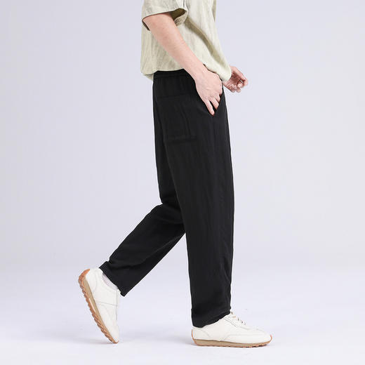 GXG男装【天丝莱赛尔】26夏季舒适弹力松紧腰绳男式直筒休闲裤K&C 商品图6