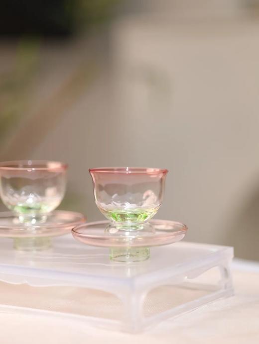 西泠有美堂·湖山雅集琉璃茶器套组 ， 手工吹制的通透琉璃，杯身精致山水纹【G】 商品图4