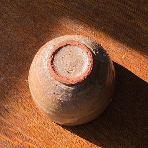 日本中古粗陶茶杯 带签章 X1530 商品图3