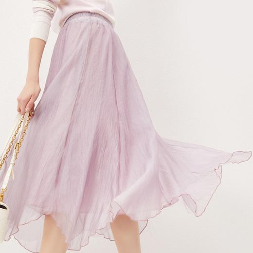 下单3-7天发货！ORIGNAL&CO 花瓣不规则半裙 裙身垂坠有韵律感 低调吸睛翩若惊鸿 三层面料叠加不透 亲肤柔软 商品图3