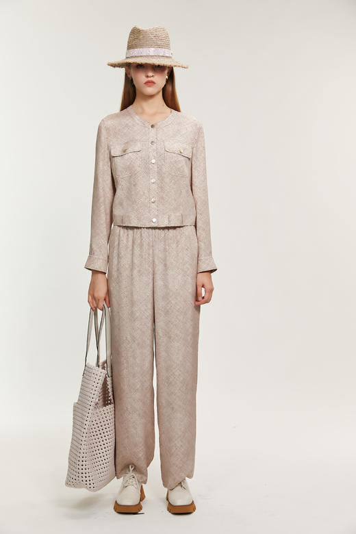 SAFICOO  松弛优雅 窄版H型阔腿裤 商品图1