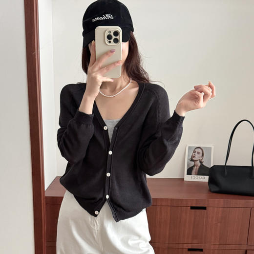 【羊毛➕天丝亚麻开衫】高品质亚麻 羊毛天丝混纺  纸片人穿搭 宽松版型 舒服耐磨 吸湿透气散热快 商品图3