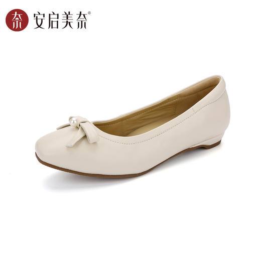 【焕新季】【预售15天】ARCH CONTACT安启美奈小方头浅口低跟软皮百搭通勤单鞋53118 商品图2