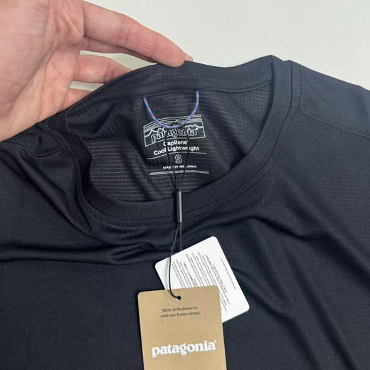 原单正品 Patagonia Cap Cool LW 轻量速干T恤，蓝色/黑色 S-XXL 商品图3