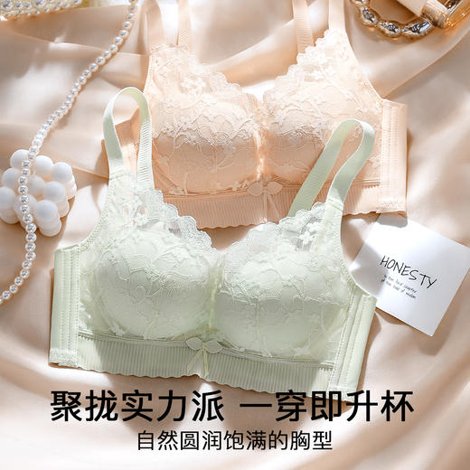 A2-【A-B杯】【小胸聚拢显大】穿出圆润胸型内衣女聚拢防下垂收副乳调整型文胸  清漪婉柔 商品图2