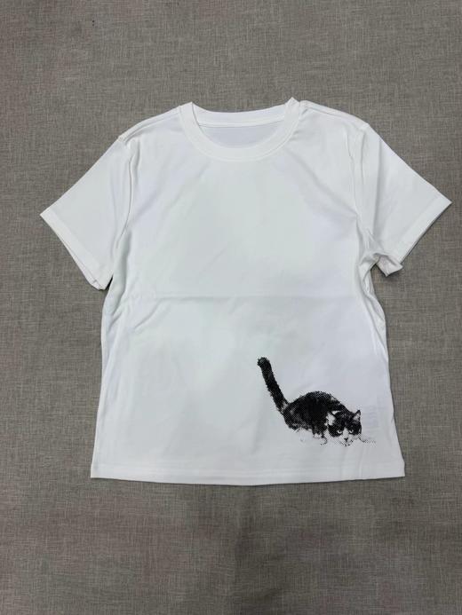 F031829时尚百搭虞书欣同款紧身小猫咪印花圆领短袖T恤 商品图14