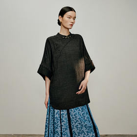 【林栖设计小店】风软流光|手工盘扣香云纱改良氅衣2026夏新款衬衣1962063