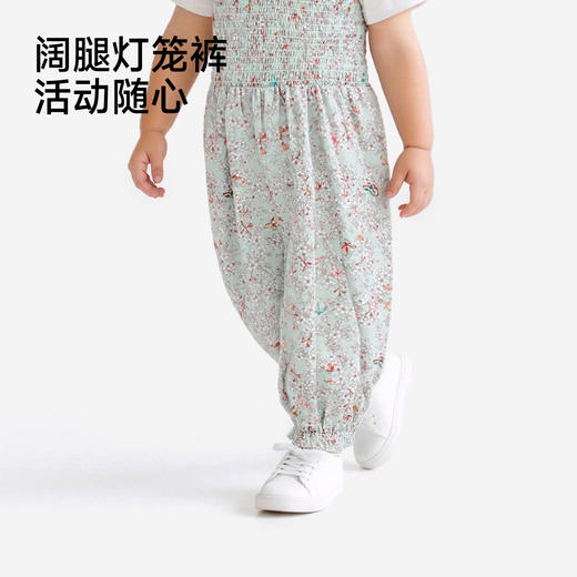 【商场同款】英氏女童印花背带裤夏季新款小童宝宝束脚裤长裤外穿 商品图2