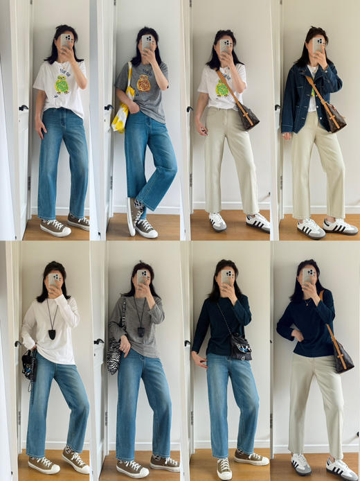 版型封神-- 巨显腿直四面弹法棍九分牛仔裤【包邮+三天无理由退换】 商品图1