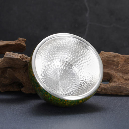 子佩集【波澜妙趣】S999银摆件【CHABEI0001058】茶具品茗杯锤纹原创作品2509 商品图8