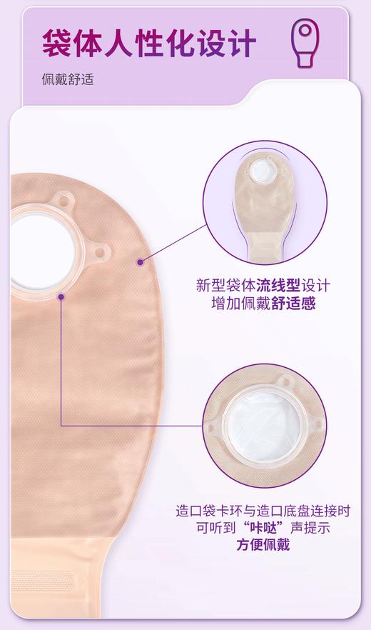 康维德舒洁两件式滤片式开口大便造口袋 416416/416417/416419/416420 商品图7