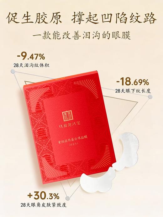 【马应龙八宝】重组胶原蛋白眼贴膜（限量款） 干啥呢泪沟细纹皱纹 紧致补水 商品图1