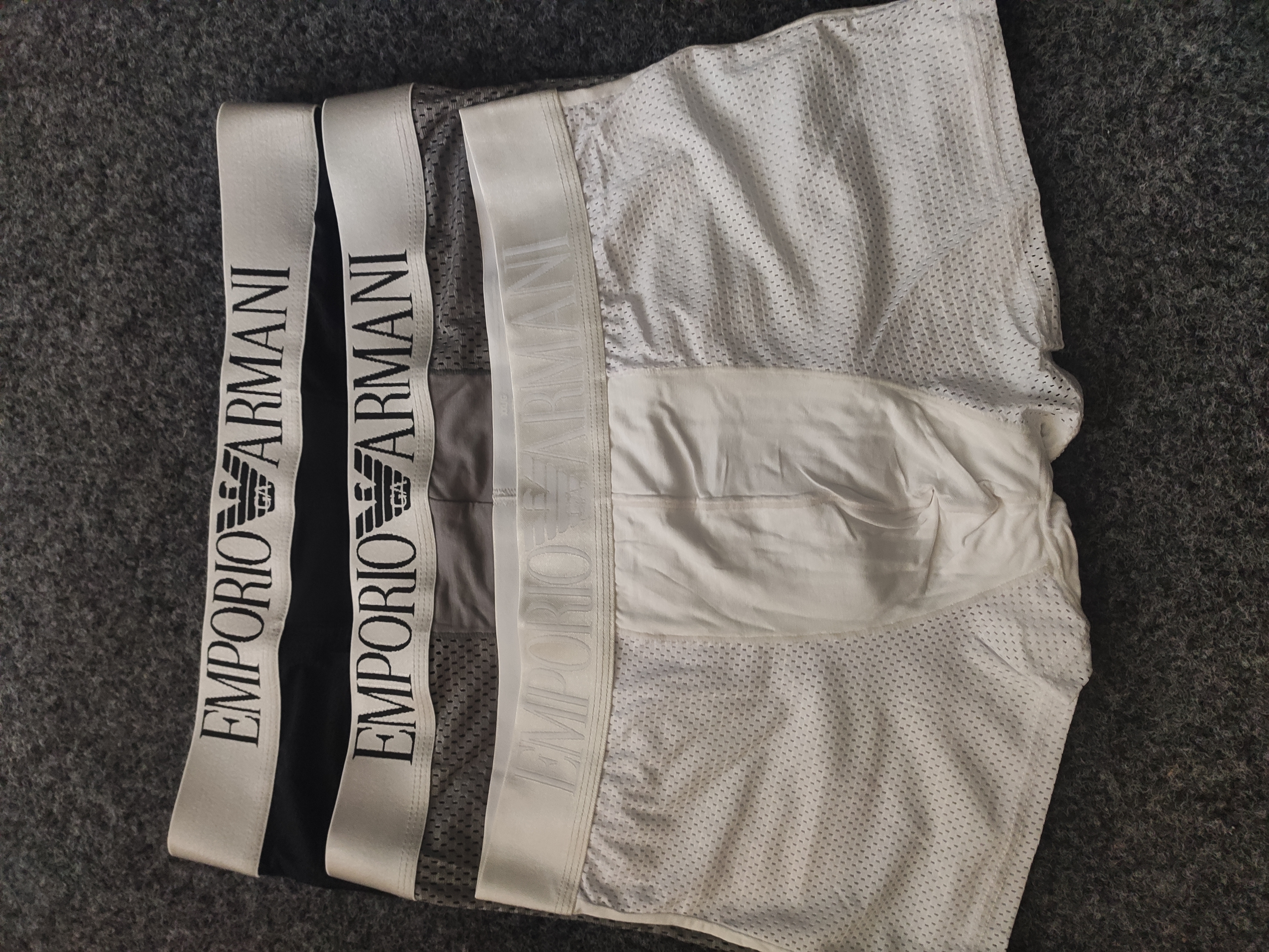 3条装EA男士网布透气舒适莫代尔四角内裤