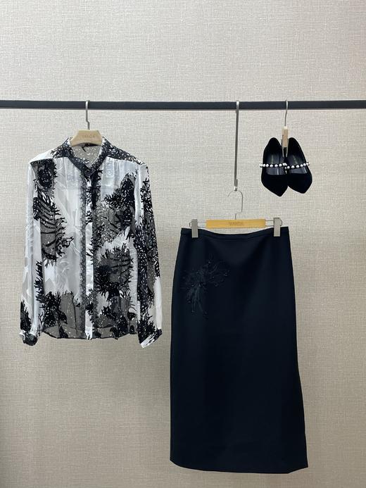 刺绣印花桑蚕丝上衣 商品图5