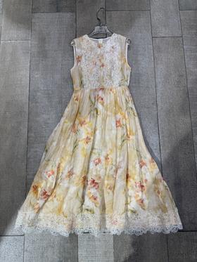 【门店同款】ENJOY夏季花贴蕾丝长裙 162346311